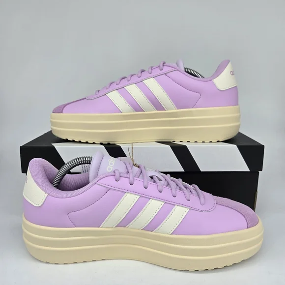 adidas VL Court Bold JI1791 Bliss Lilac Ice Lavender Women's Shoes Size 10 New - Picture 6 of 8